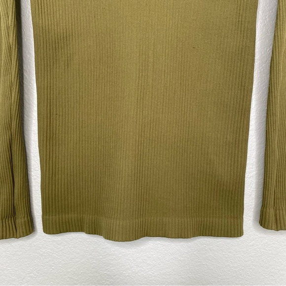 Free People Intimately Ribbed V-neck Long Sleeve Green/Sage Top Size XS/S - Picture 9 of 16